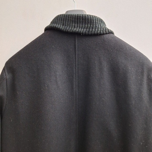 Michael Kors Womens Zip Wool Blend Coat XL Solid Black Flap Pockets Jacket - Picture 5 of 9